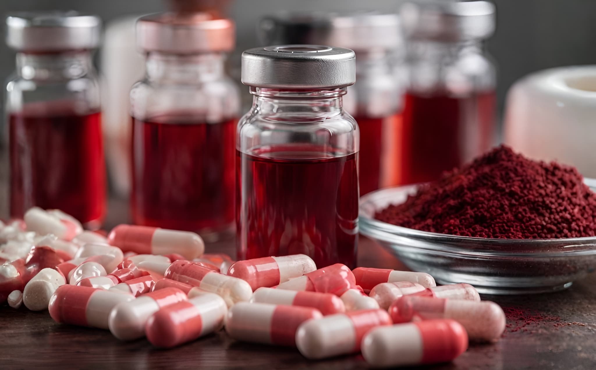 Industria Farmacéutica — carmín en cápsulas y tabletas